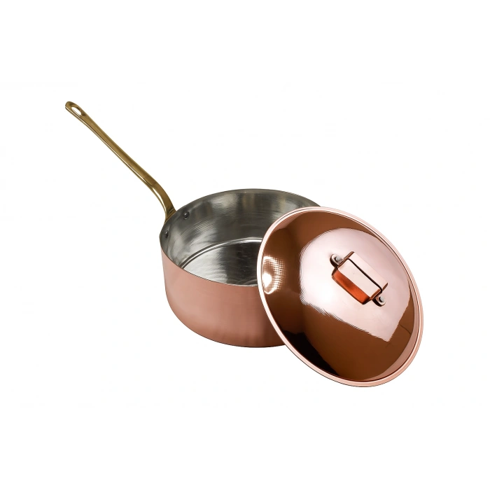 Cuvesta El Yapımı Bakır Kapaklı Sote ve Sos Tavası 25×9cm