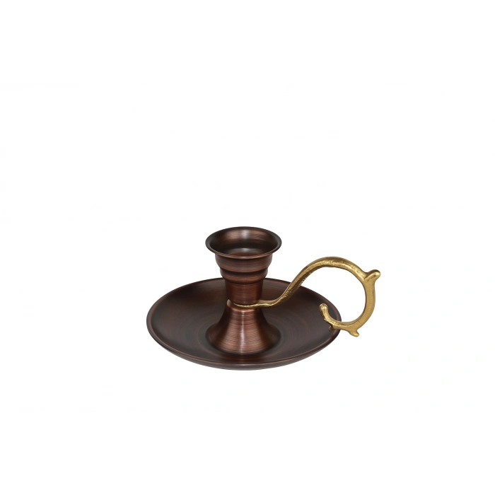 Cuvesta El Yapımı Bakır Şamdan Oksit Renk, Dekoratif Tasarım