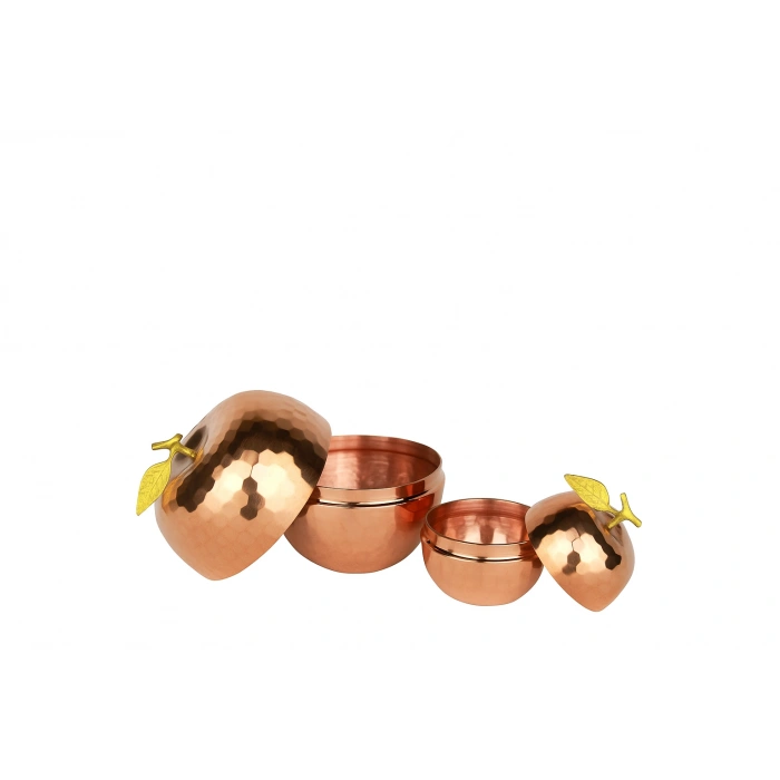 Cuvesta El Yapımı Gold Bakır Şekerlik ve Çerezlik Seti