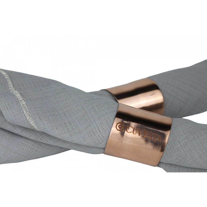 Cuvesta El Yapımı Modern 2li Bakır Peçete Yüzüğü Zarif Sunumlar İçin