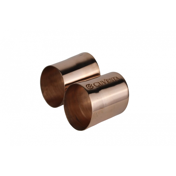 Cuvesta El Yapımı Modern 2li Bakır Peçete Yüzüğü Zarif Sunumlar İçin