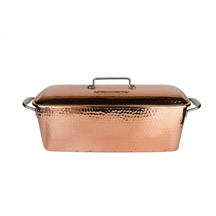 Cuvesta El Yapımı Şef Tipi Bakır Bombeli Balık Kazanı 40×15cm
