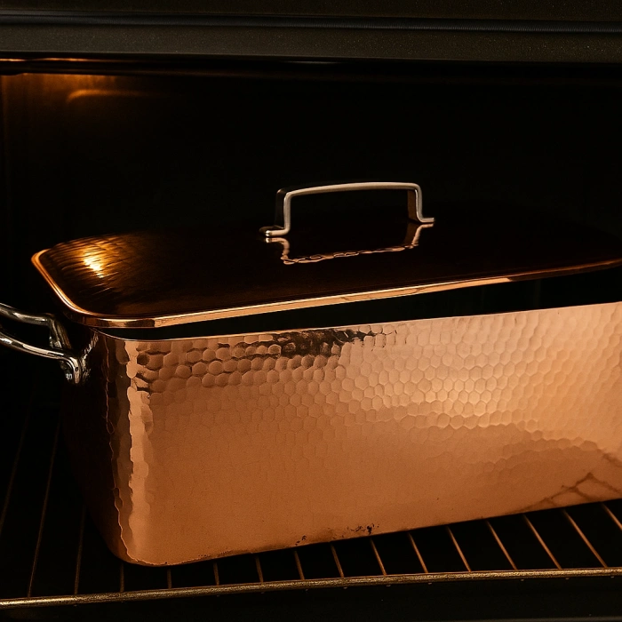 Cuvesta El Yapımı Şef Tipi Bakır Bombeli Balık Kazanı 40×15cm