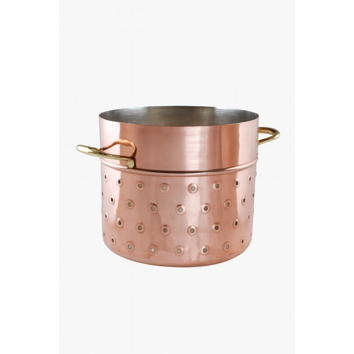 Cuvesta El Yapımı Şef Tipi Büyük Bakır Süzgeç 24x18CM