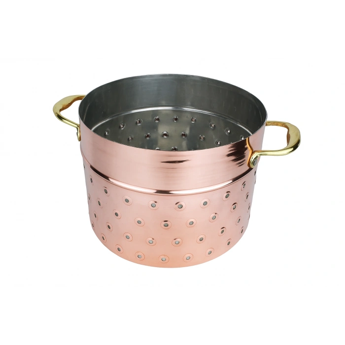 Cuvesta El Yapımı Şef Tipi Büyük Bakır Süzgeç 24x18CM