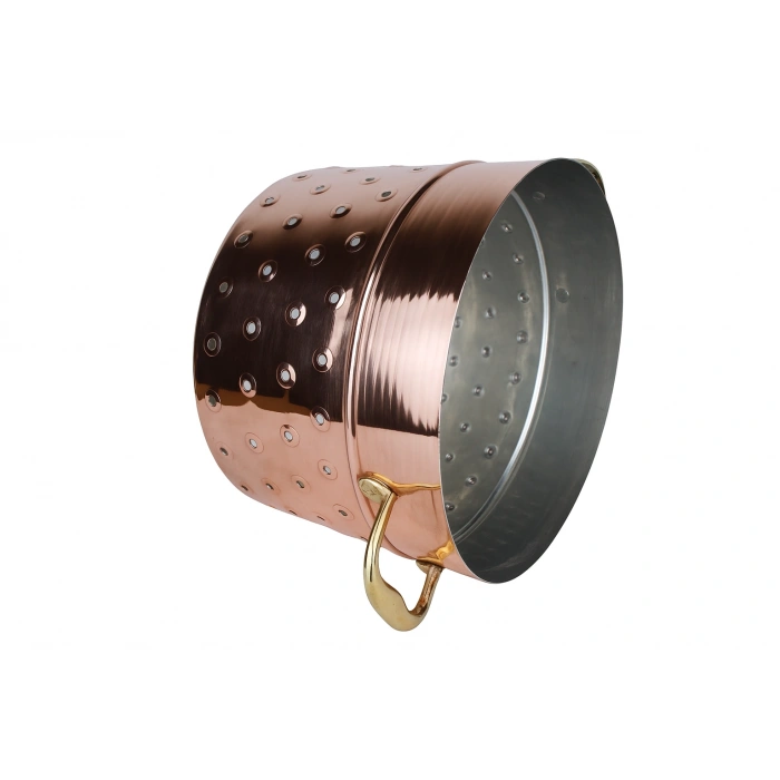 Cuvesta El Yapımı Şef Tipi Büyük Bakır Süzgeç 24x18CM