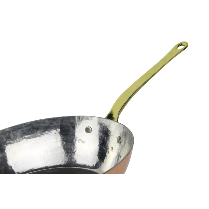 Cuvesta El Yapımı Şef Tipi Modern Bakır Oval Sote Tavası 30x20cm