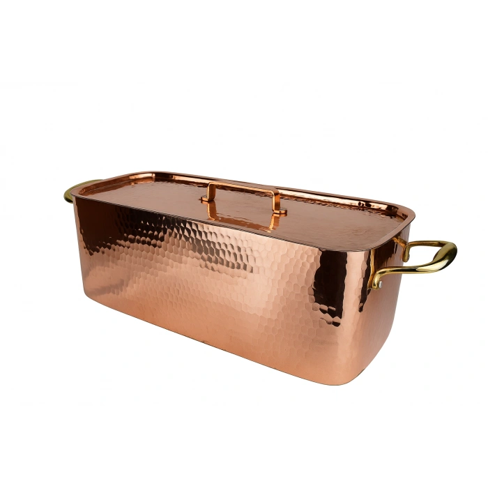 Cuvesta El Yapımı Şef Tipi ve Modern Bakır Balık Kazanı 40×15cm
