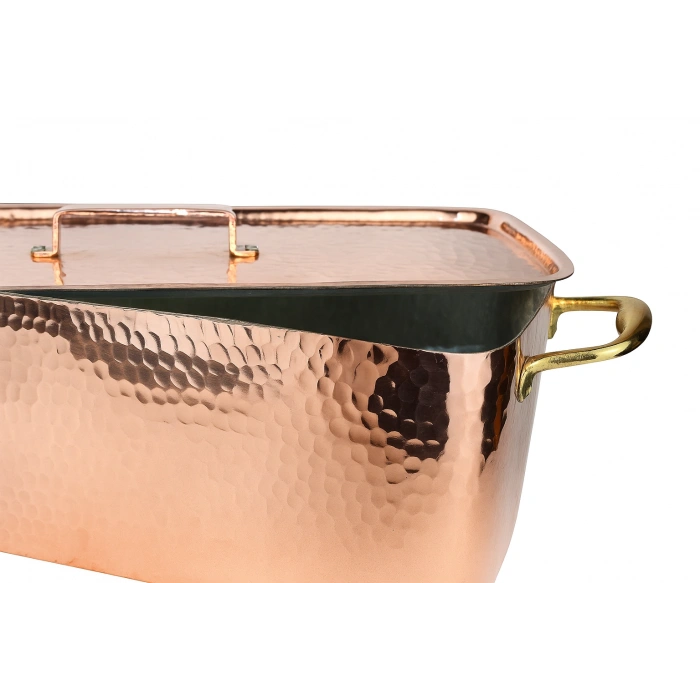 Cuvesta El Yapımı Şef Tipi ve Modern Bakır Balık Kazanı 40×15cm