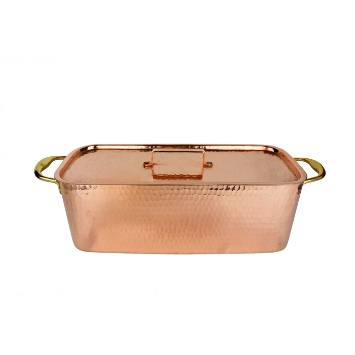 Cuvesta El Yapımı Şef Tipi ve Modern Bakır Balık Kazanı 40×15cm