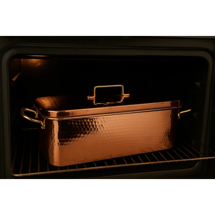 Cuvesta El Yapımı Şef Tipi ve Modern Bakır Balık Kazanı 40×15cm