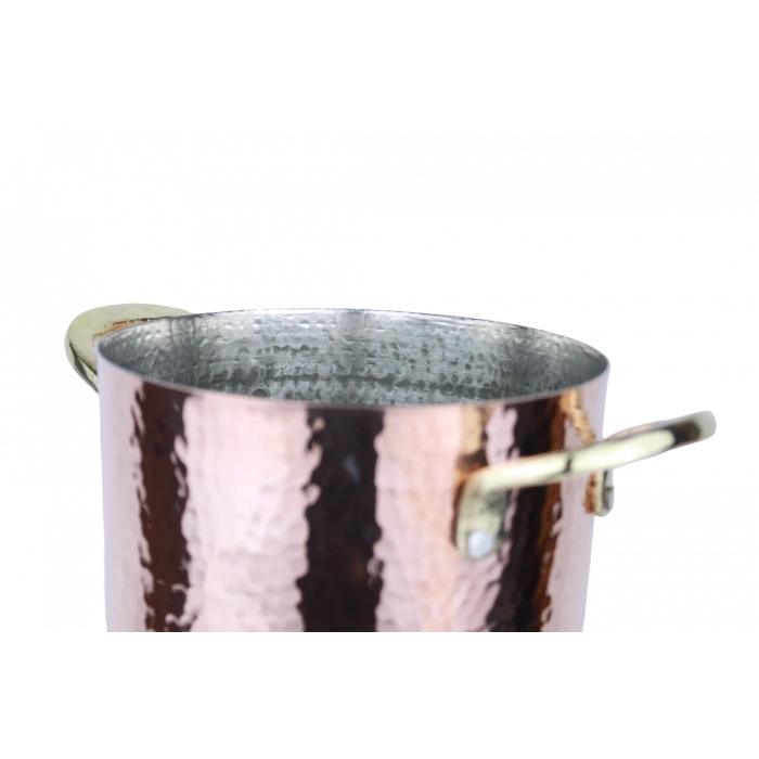 Cuvesta El Yapımı ve Modern Tasarım Oval Bakır Buz Kovası 26x20CM