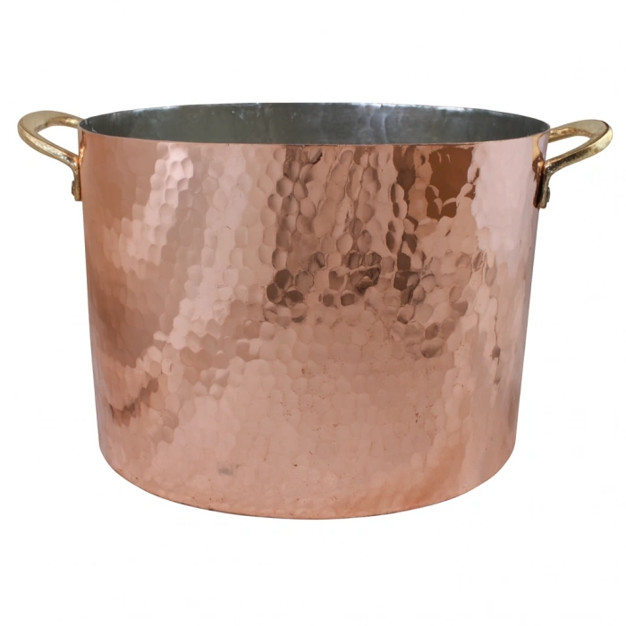 Cuvesta El Yapımı ve Modern Tasarım Oval Bakır Buz Kovası 26x20CM