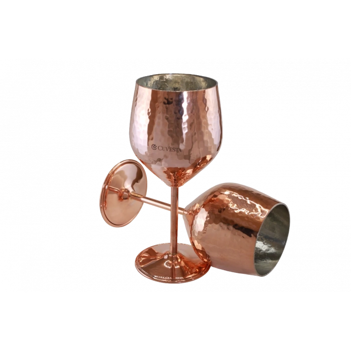 Cuvesta El Yapımı Zarif Bakır Dövme Desenli Kokteyl Bardak 20x8cm