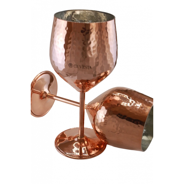 Cuvesta El Yapımı Zarif Bakır Dövme Desenli Kokteyl Bardak 20x8cm