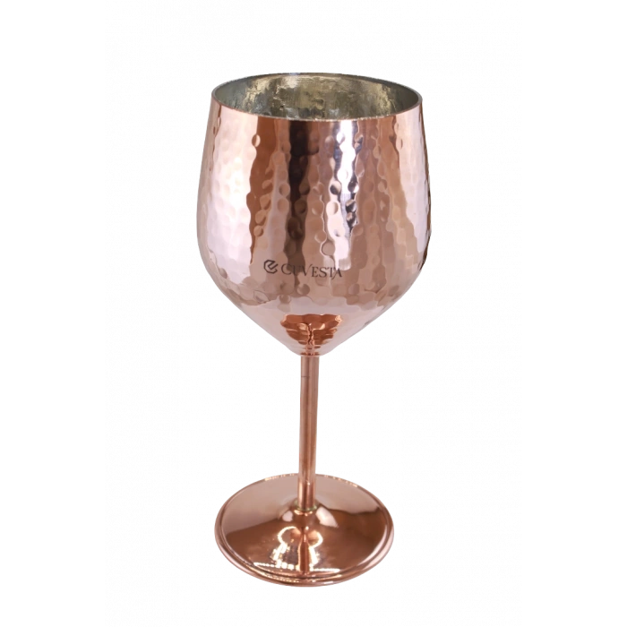 Cuvesta El Yapımı Zarif Bakır Dövme Desenli Kokteyl Bardak 20x8cm