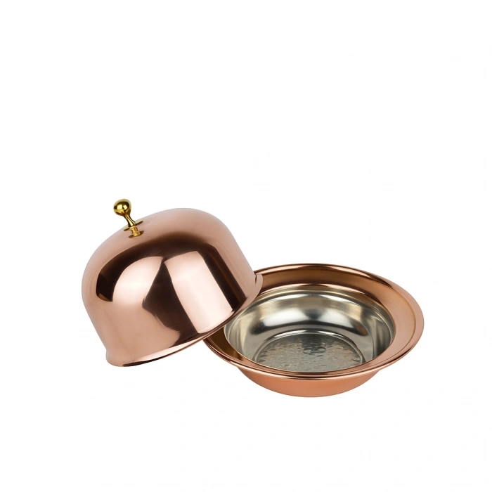 Cuvesta Modern El Yapımı Bakır Lokumluk ve Şekerlik 9×5cm