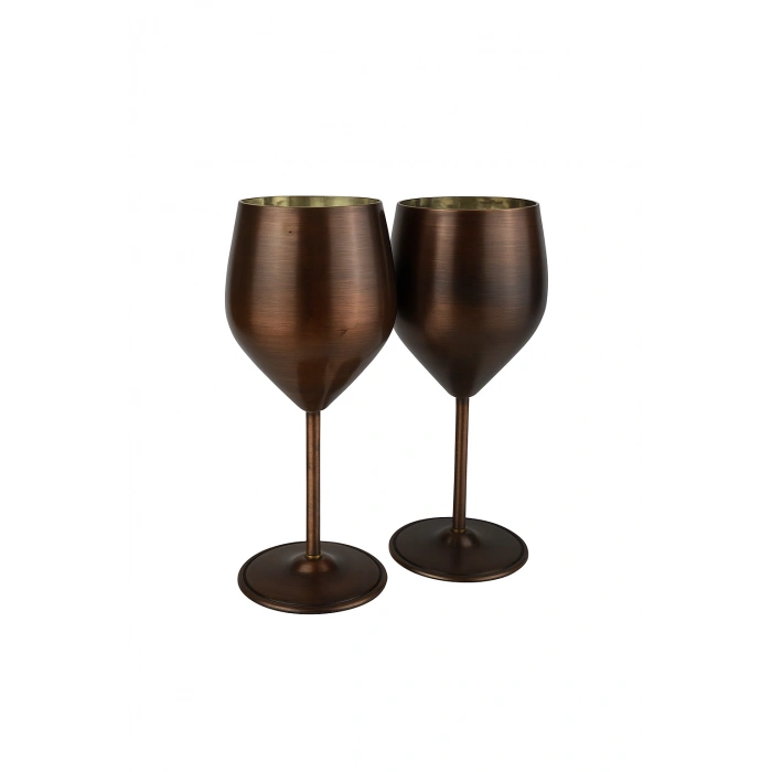 Cuvesta Modern El Yapımı Bakır Oksit Renk Kokteyl Bardak 20x8cm