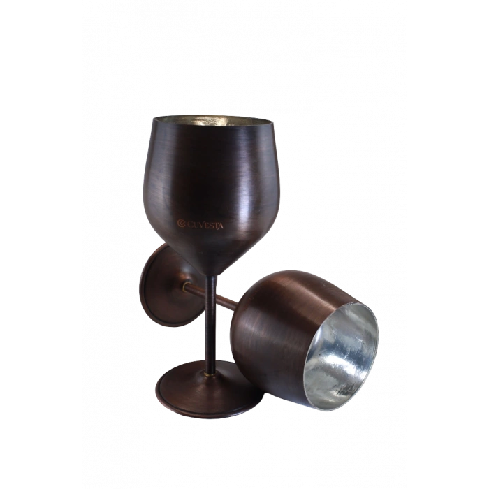 Cuvesta Modern El Yapımı Bakır Oksit Renk Kokteyl Bardak 20x8cm
