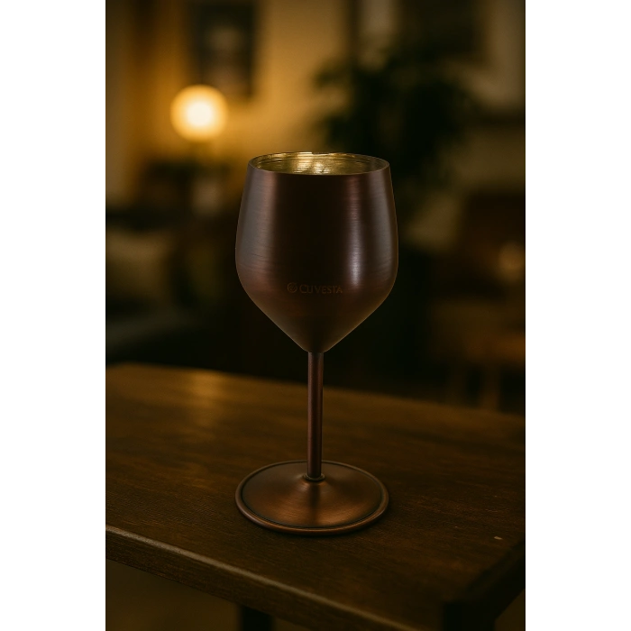Cuvesta Modern El Yapımı Bakır Oksit Renk Kokteyl Bardak 20x8cm