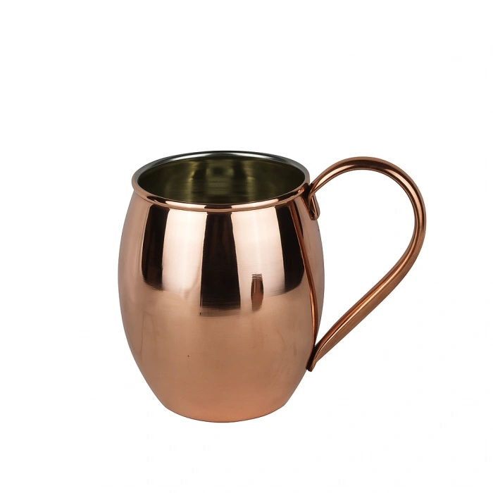 Cuvesta Modern El Yapımı Modern Bakır Bardak Oksit Renk 8x10cm