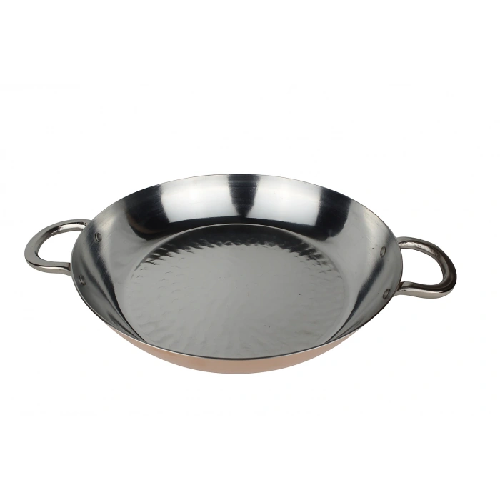 Cuvesta Modern El Yapımı Şef Tipi Bakır Geniş Tava 30×5 cm