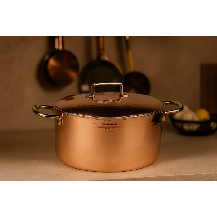 Cuvesta Şef Tipi Bakır Basık Pilav, Karnıyarık Tenceresi 23×12cm