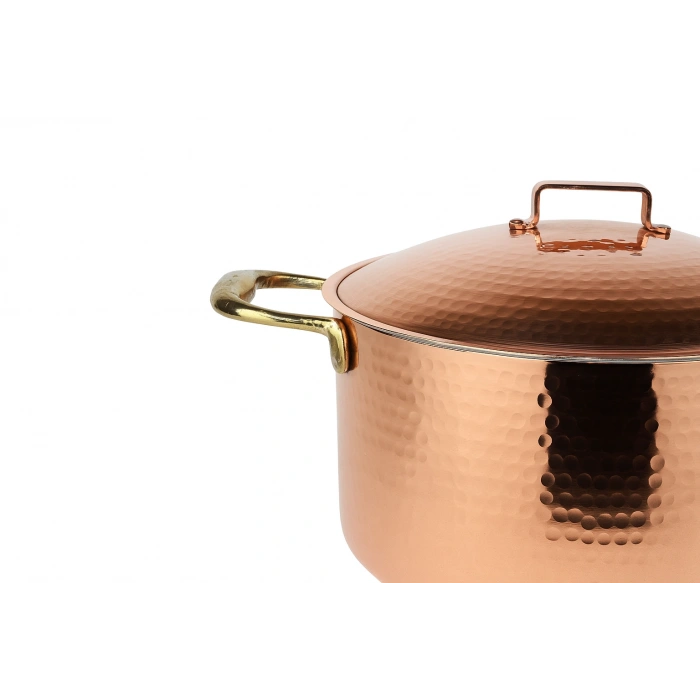 Cuvesta Şef Tipi Bakır Derin Dövme Desenli Tencere 23×13cm