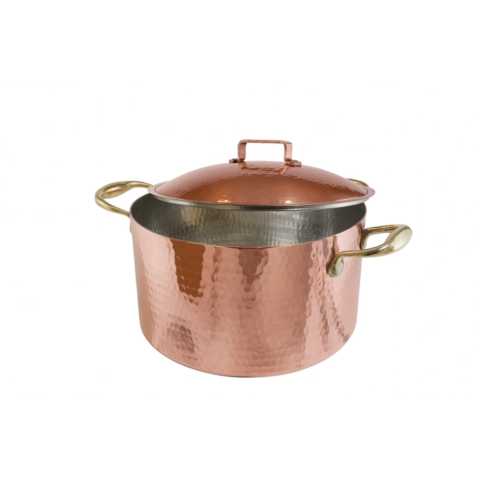 Cuvesta Şef Tipi Bakır Derin Dövme Desenli Tencere 23×13cm