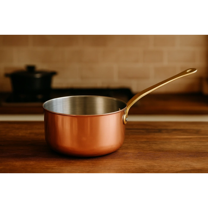 Cuvesta Şef Tipi Bakır Sütlük ve Sosluk Tava El Yapımı 20×10cm