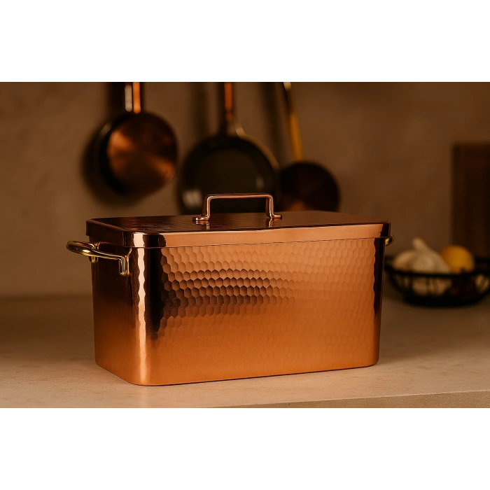 Cuvesta Şef Tipi El Yapımı Bakır Fırın Kazanı 32×22cm