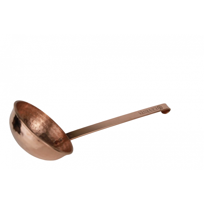 Cuvesta Şef Tipi Modern El Yapımı Bakır Çorba Kepçesi