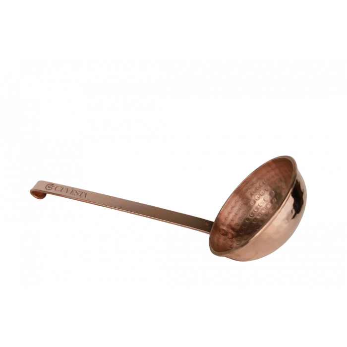 Cuvesta Şef Tipi Modern El Yapımı Bakır Çorba Kepçesi