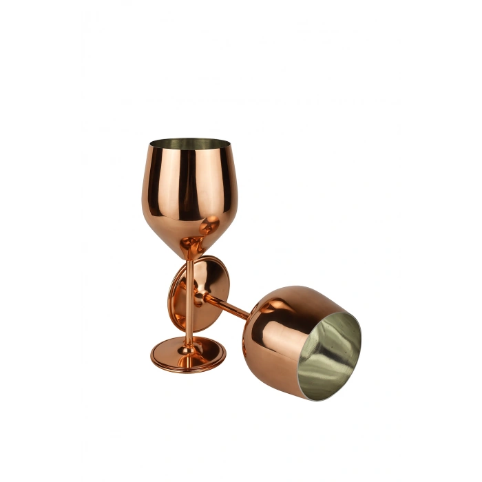 Cuvesta Şık,Modern El Yapımı Bakır Kırmızı Kokteyl Bardak 20x8cm