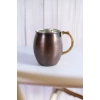 Cuvesta Modern El Yapımı Bakır Bardak Oksit Renk 8x10cm