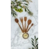 Cuvesta Zeytin Ağacı 5 Parça Ahşap Mutfak Seti, Tahta Kaşık, Çatal, Spatula, Bal Kaşığı El Yapımı