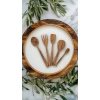 Cuvesta Zeytin Ağacı 5 Parça Ahşap Mutfak Seti, Tahta Kaşık, Çatal, Spatula, Bal Kaşığı El Yapımı