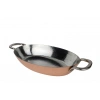 Cuvesta El Yapımı Şef Tipi Bakır Oval Tava 30x20cm