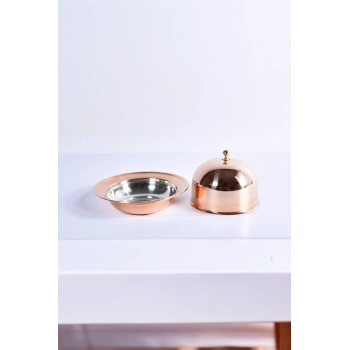 Cuvesta Modern El Yapımı Bakır Lokumluk ve Şekerlik 9×5cm