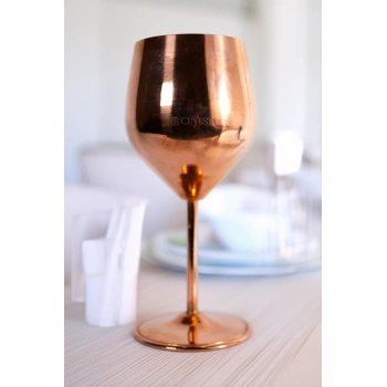 Cuvesta Şık,Modern El Yapımı Bakır Kırmızı Kokteyl Bardak 20x8cm