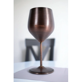 Cuvesta Modern El Yapımı Bakır Oksit Renk Kokteyl Bardak 20x8cm