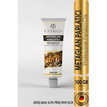 Cuvesta Metaglan Parlatıcı Pirinç/Bakır/Nikel/Hafif Metaller/Altın/Gümüş/Krom Parlatma Cilası 100gr.