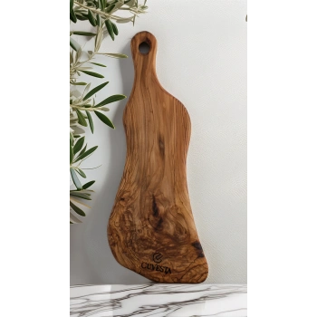 Cuvesta Zeytin Ağacı El Yapımı Saplı Sunum Tahtası 43x17 Cm