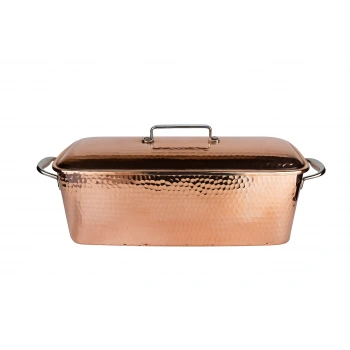 Cuvesta El Yapımı Şef Tipi Bakır Bombeli Balık Kazanı 40×15cm