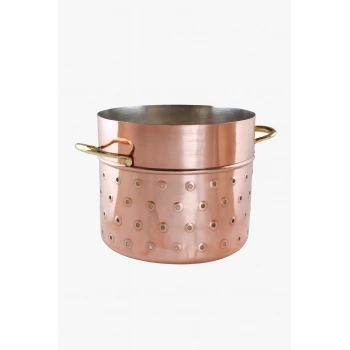 Cuvesta El Yapımı Şef Tipi Büyük Bakır Süzgeç 24x18CM