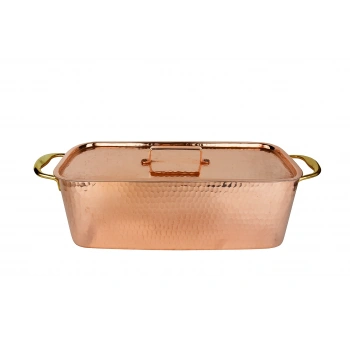 Cuvesta El Yapımı Şef Tipi ve Modern Bakır Balık Kazanı 40×15cm