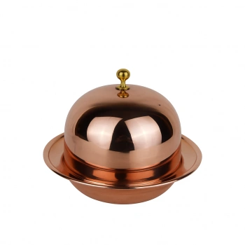 Cuvesta Modern El Yapımı Bakır Lokumluk ve Şekerlik 9×5cm