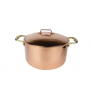 Cuvesta Şef Tipi Bakır Derin Dövme Desenli Tencere 23×13cm