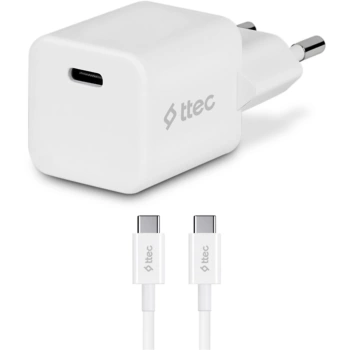 TTEC 2SCP01B SmartCharger 20W PD Seyahat Hızlı Şarj Cihazı Beyaz Set