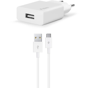 ttec SmartCharger 2.1A Seyahat Şarj Aleti + USB-A - USB-C Kablo